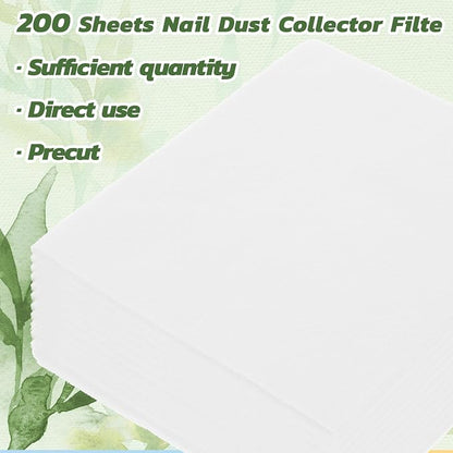 900 Sheets Nail Dust Collector Filter Paper, Disposable Dust Collector Sheet - Image 3