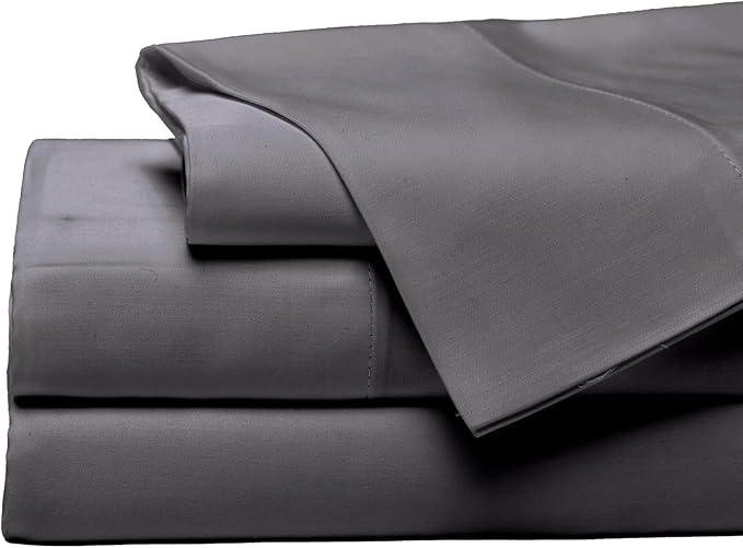 Cozy Earth Luxury Bed Sheet Set - 100% Viscose from Bamboo Fabric, Ultra-Soft & Breathable, Fits Regular & Deep Pocket Mattresses up to 20" - 4 Pieces California King Sheet Set Charcoal Grey