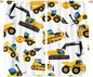 Kids Construction Equipment Window Curtains, Excavator Tractor Tow Truck Rod by SHElifestyle