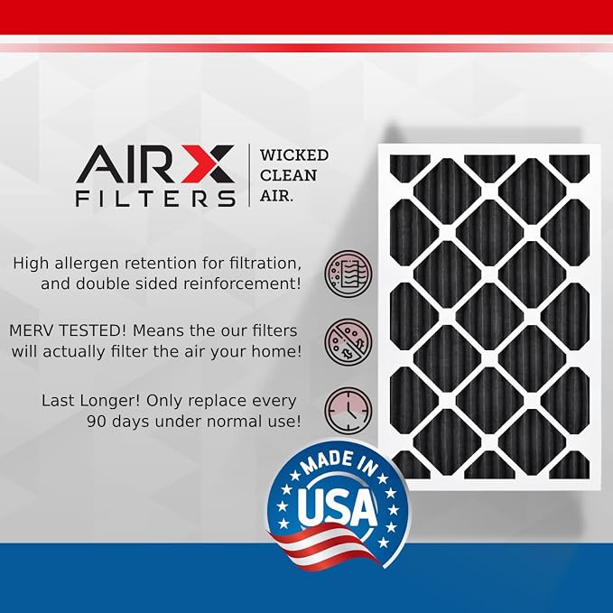AIRX FILTERS WICKED CLEAN AIR. 20x25x1 Air Filter Odor Eliminator Carbon Filter - Image 3