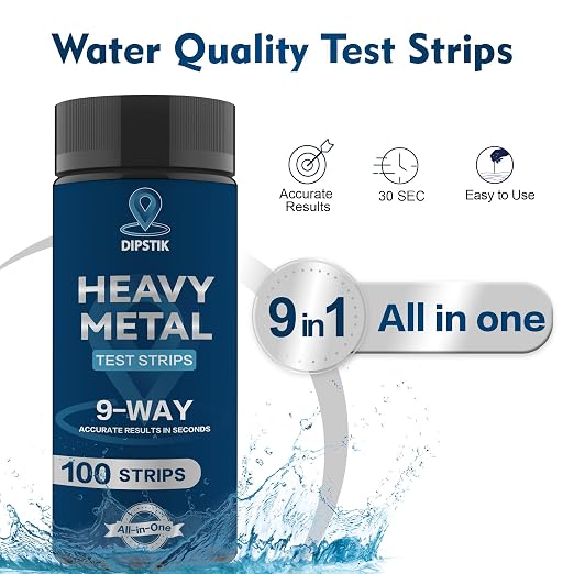 9 Way Heavy Metals Water Test Strips, 100ct Home Water Testing Kit - Image 3