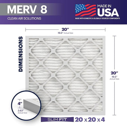 BNX TruFilter 20x20x4 MERV 8 Air Filter 2-Pack - Image 2