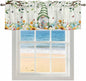 Easter Gnomes Curtain Valances for Windows, Kitchen Valance Window Treatment by Unknown