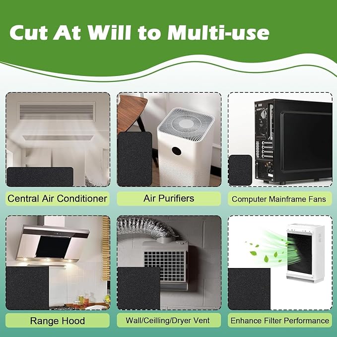 Cut to Fit Activated Carbon Air F ilter Sheet 16"x 48"x 1/4", Universal - Image 6