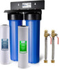 iSpring WGB22B-PB+AHPF12MNPT16X2 2-Stage Whole House Water Filtration System by iSpring