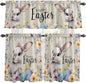 Easter Grey Bunny Kitchen Curtains Set 3 Piece by Unknown
