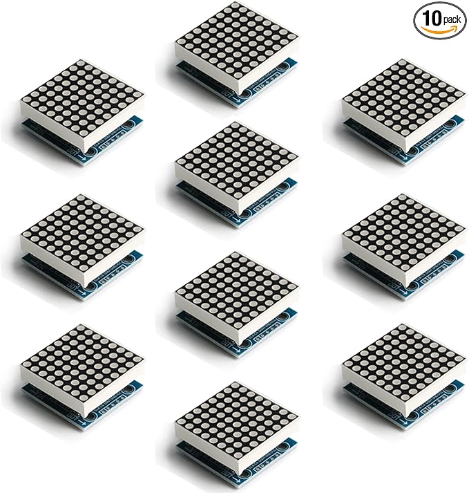 EC Buying MAX7219 Dot Matrix Display - 10pcs SCM Control Drive LED Display with Red Display