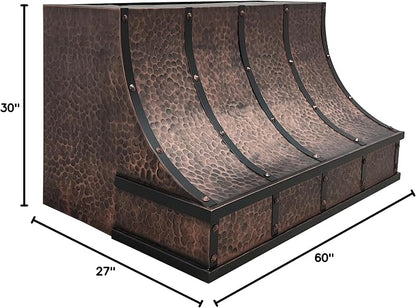 CT Copper Tailor Sloped Copper Vent Hood Island Mount, 1260 CFM Exhaust Fan - Image 10