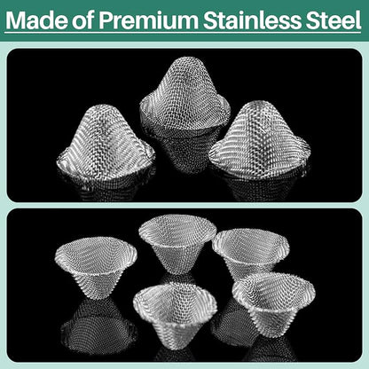 Funrous Stainless Steel Screens 3/4 Inch Conical Design Bowl Screen Filters - Image 4