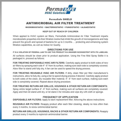 PermaSafe HVAC Solutions, Antimicrobial Air Filter Treatment, Odor Inhibitor - Image 3