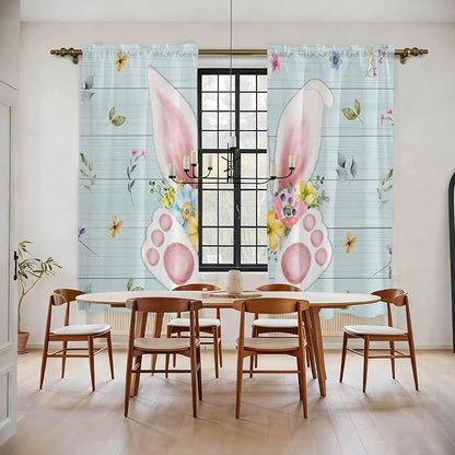 Easter Window Curtains 72 Inch Long 2 Panel Set, Rod Pocket Long Curtains & by Unknown