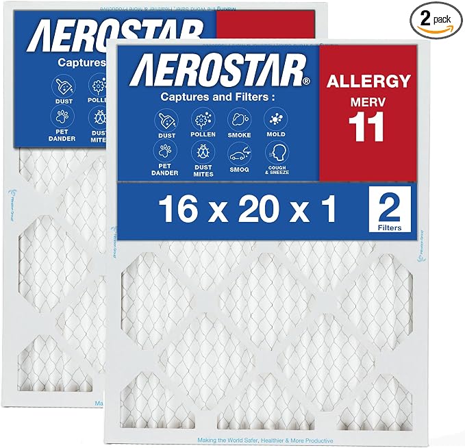 16x20x1 AC and Furnace Air Filter by Aerostar by AirFiltersDelivered