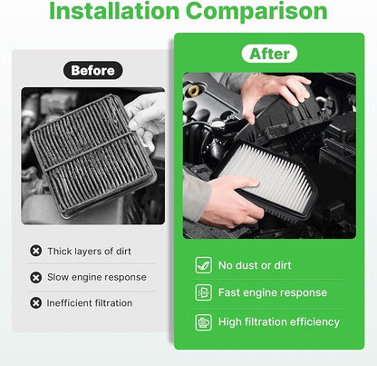 Engine+Cabin Air Filters Fit for 2014 2015 2016 2017 2018 2019 Kia Soul L4 1.6L - Image 5