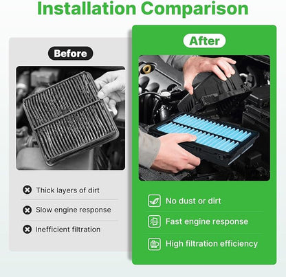 2PCS Engine Air Filter Fit for Tucson 2022-2026, Santa Fe 2021-2026, Kia K5 - Image 4