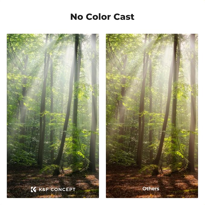 K&F CONCEPT 58mm Black Diffusion 1/4 & 1/8 Lens Filter Kit, Mist Cinematic - Image 5