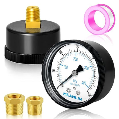 MEANLIN MEASURE 1/4" NPT 0-60Psi Swimming Pool Water Pressure Gauge 2" FACE DIAL by MEANLINMEASURE