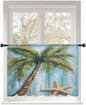 Sheer Curtains 54 Inch Length, Coastal Beach Tree Semi Sheer Curtains Light by Unknown