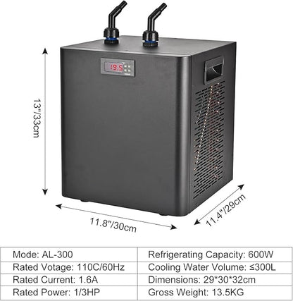 Water Chiller for Cold Plunge 79 Gal, 1/3 HP Aquarium Chiller, Cooling System - Image 3