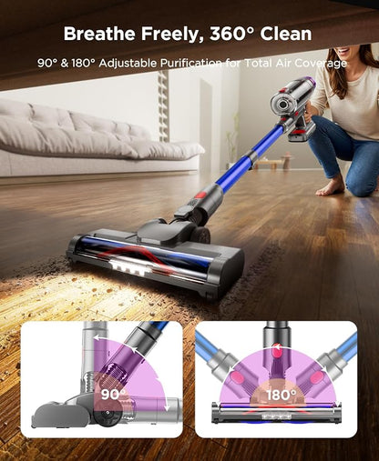 Cordless Stick Vacuum Cleaner for Home: Power Suction Vacuum Tangle-Free - Image 8