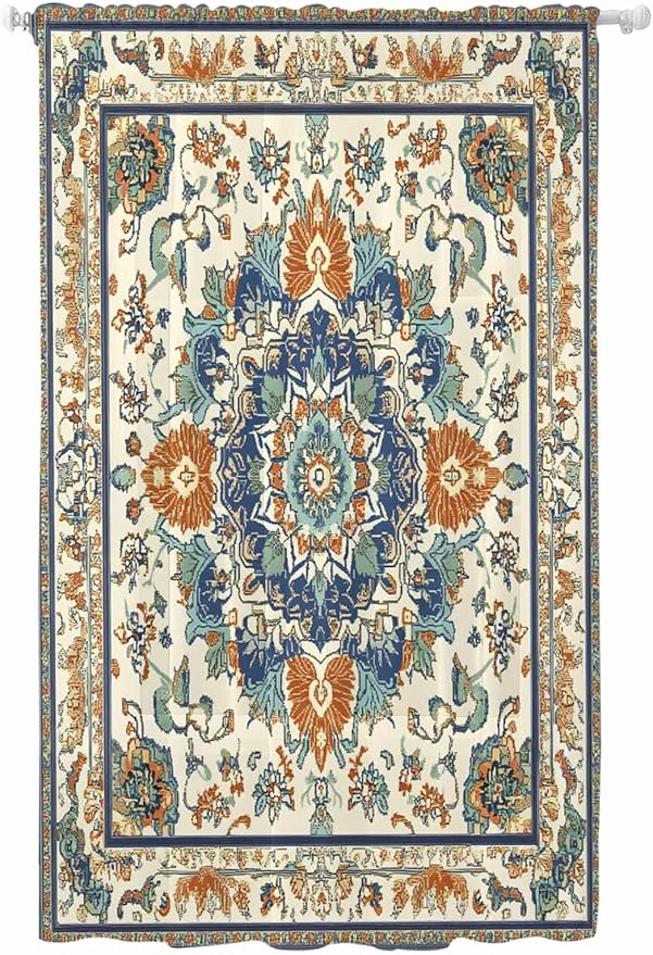 Sheer Curtains 108 Inches Long, Southwest Farmhouse Semi Sheer Curtains Light by Unknown