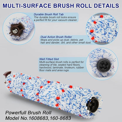 Lemige 2 Pack Multi-Surface Brush Roll 1868 + 2 Pack Vacuum Filter 1866 - Image 4