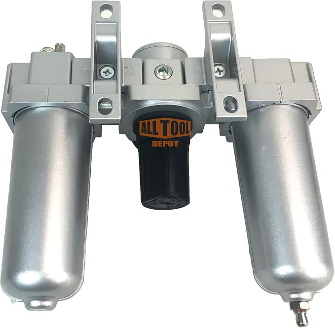 1/2" NPT HEAVY DUTY Compressed Air In Line Filter Regulator Lubricator Oiler - Image 5