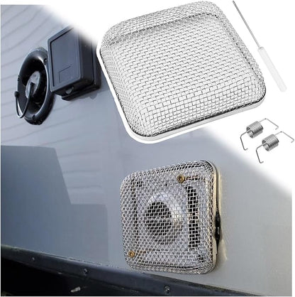 4.64×4.64 Inch RV Vent Cover Stainless Steel, RV Furnace Vent Screen & by VKQTS