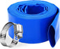 DAVCO 2.5" x 100 ft Pool Backwash Hose, Heavy Duty Reinforced Blue PVC Lay Flat by DAVCO