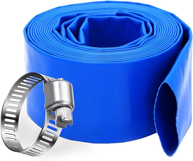 DAVCO 3" x 25 ft Pool Backwash Hose, 3” Diameter and 5” Flat Wide Heavy Duty by DAVCO