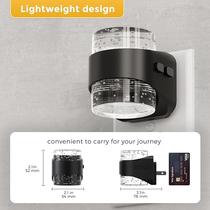 L LOHAS LED Night Light, Bubble Night Lights Plug into Wall,4 Pack 3000K/4000k/5000K Adjustable Color Temperature Night Light,Dimmable Nightlights with Dusk to Dawn Sensor for Rooms Bathroom Hallway