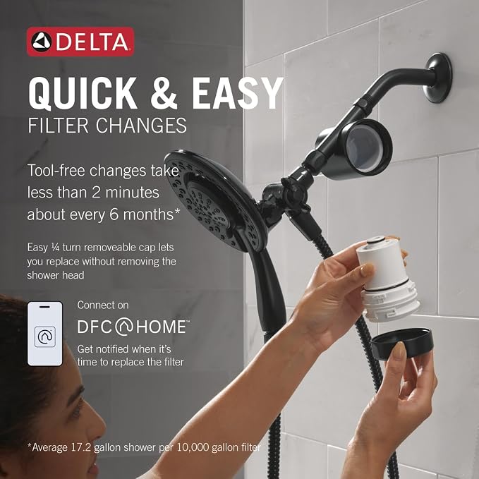 Delta Faucet 4-Setting In2ition 2-in-1 Dual Shower Head - Image 3