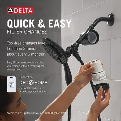 Delta Faucet 4-Setting In2ition 2-in-1 Dual Shower Head - Image 3