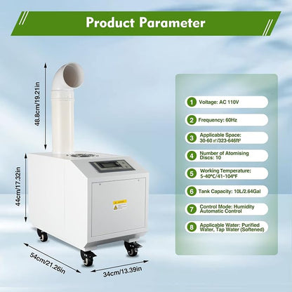 Agricultural Ultrasonic Humidifier, 110V 300W Agricultural Humidifier - Image 9