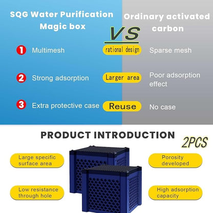 2pcs Cubic Water Trough Filter for Honeycomb Charcoal Activated Carbon Media - Image 4
