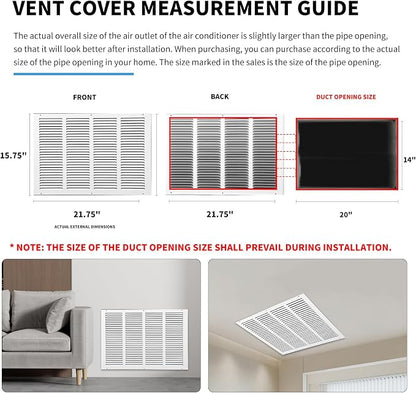 Vent Cover 20 x 14, Air Return Vent Cover, Flat Vent Cover, Rejillas De Aire - Image 4