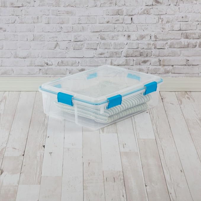 Sterilite 4-Pack Gasket Box, Home Storage Organizer Bins - Image 5