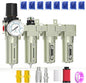 3/4" NPT Heavy Duty Industrial Grade 4 Stage Air Drying System, Coalescing by MEANLINMEASURE