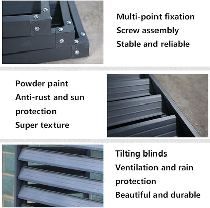 Multifunctional Aluminum Shutter Privacy Fence, Mini Split Cover - Image 6