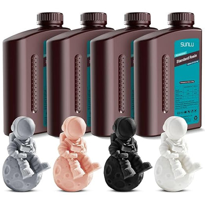 SUNLU 3D Printer Resin Bundle, 395 to 405nm UV Curing 3D Printing Liquid by SUNLU