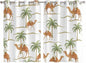 2 Panel Kitchen Cafe Curtains, Desert Camels Sunlight Filtering Nature Air by Hokiten