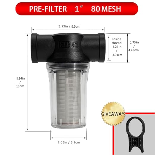 Generic 1" 80 Mesh Water Pump Strainer Filter - Image 2