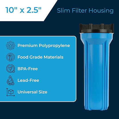 SpiroPure 10x2.5 Water Filter Housing Slim 10 inch / 10 x 2.5 Standard Housing - Image 2