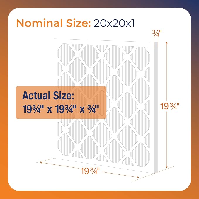 NaturalAire 20x20x1 Pleated Air Filter - Image 4
