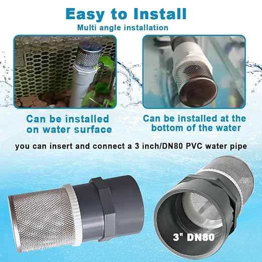 3 inch stainless steel filter DN80/3" Grey PVC Suction Strainers used to remove - Image 6