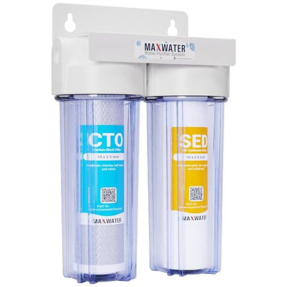 Max Water 2 Stage Whole House 10 inch, Standard Water Filtration System by MaxWater