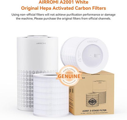 AIRROMI A2001 HEPA Air Purifier Replacement Filter, 3-In-1 Original Filter - Image 2