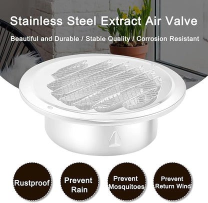 Zonon 12 Pcs Stainless Steel Soffit Vents 4 Inch Round Dryer Vent Cover - Image 5