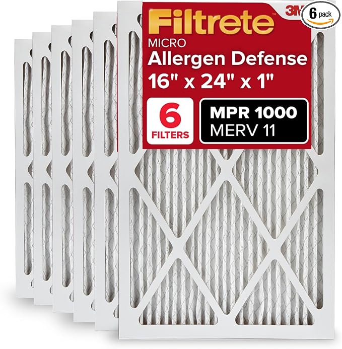 Filtrete 16x24x1 AC Furnace Air Filter, MERV 11, MPR 1000, Micro Allergen by Filtrete