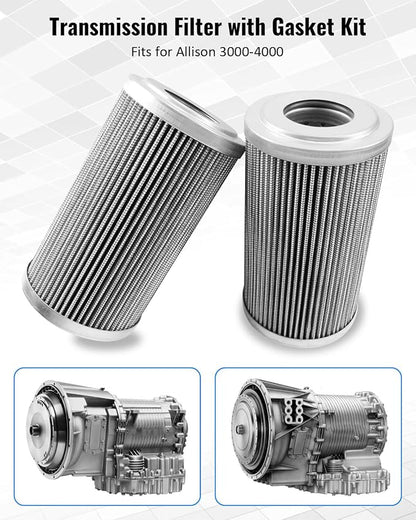 Transmission Filter Kit Fits for Allison 3000-4000, 6 Inch Includes Gaskets and - Image 2