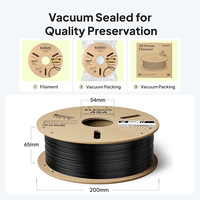ELEGOO ASA Filament 1.75mm White 2KG, UV & Weather Resistant 3D Printer Filament - Image 6